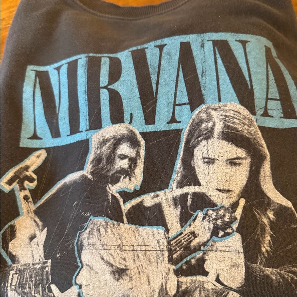 American Eagle Outfitters Black Nirvana Sweatshirt